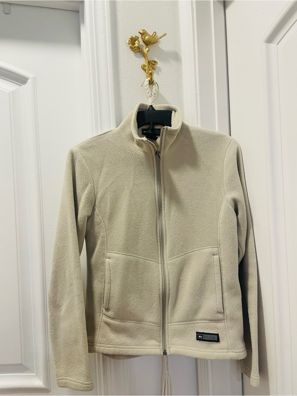 REI Cream Full-Zip Teddy Fleece Jacket